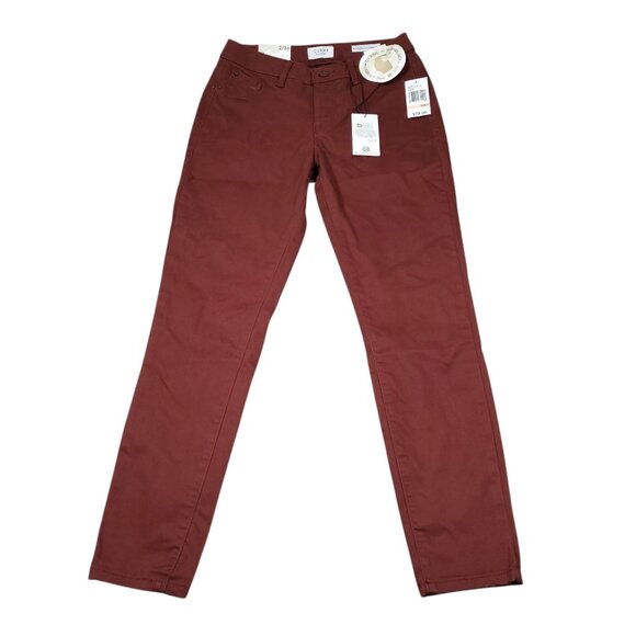 Curve Appeal Twill Minimalist Jegging Pants Stretch Dark Brown Women's Size 2 26 - Picture 1 of 8